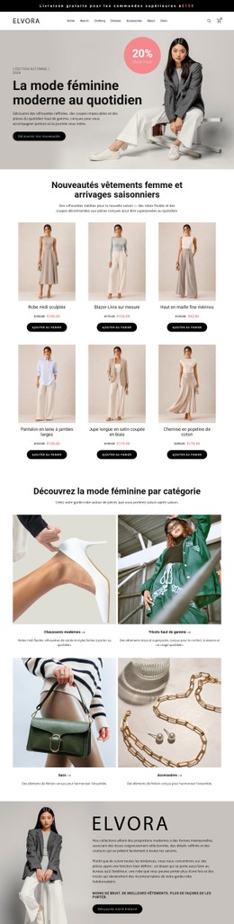 Boutique de mode féminine moderne Modèles CSS