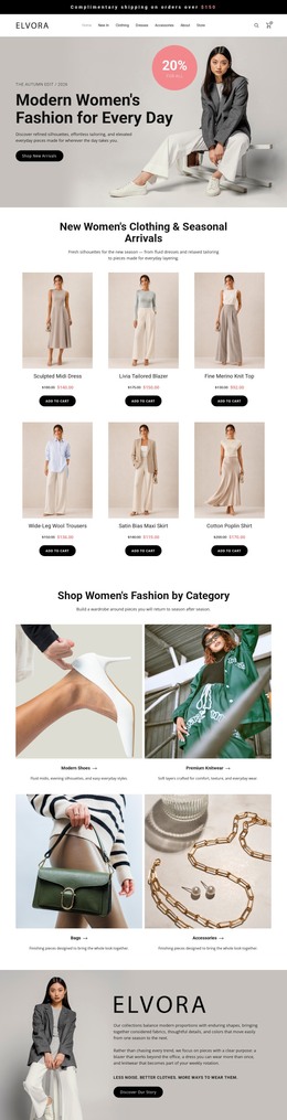 Modern Women's Fashion Shop WordPress Themes