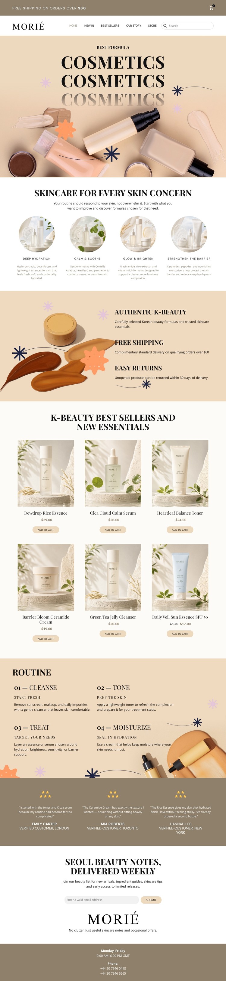 Modern Korean Skincare CSS Template