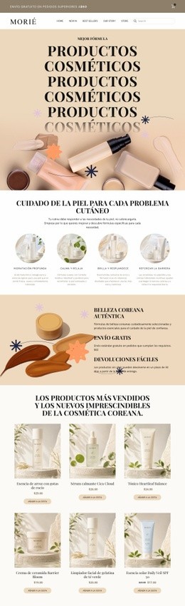Cuidado de la piel coreano moderno Plantillas