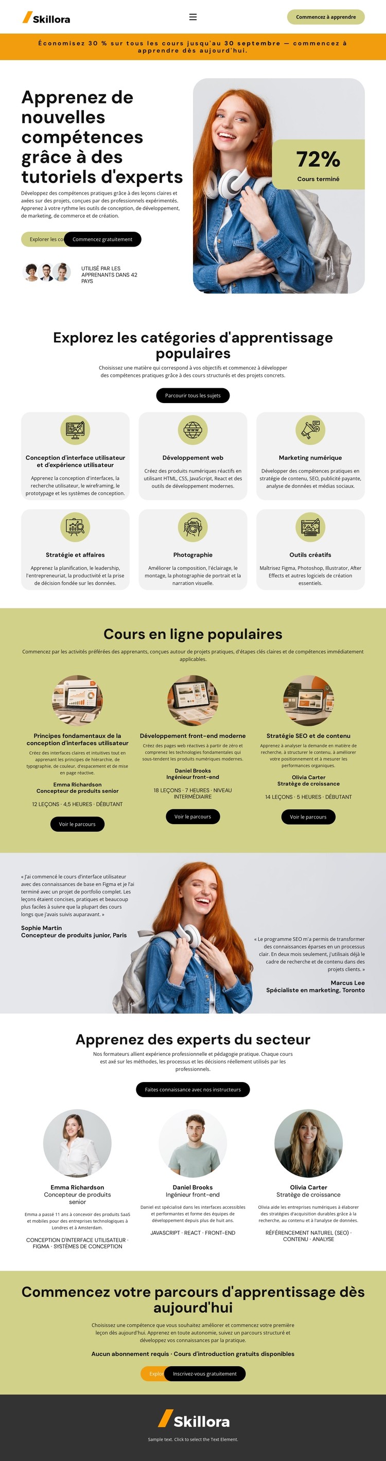 Tutoriel d'apprentissage en ligne Modèle CSS