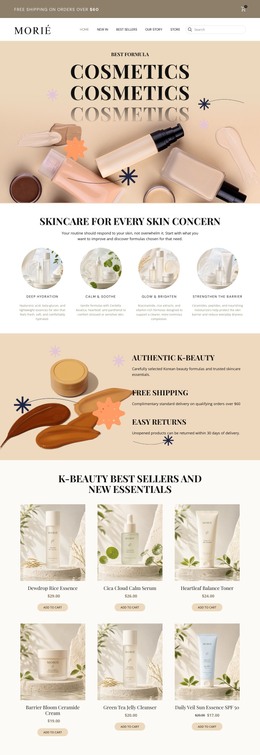 Modern Korean Skincare HTML Template