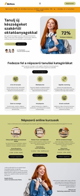 Online tanulási oktatóanyag HTML Sablonok