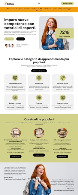 Tutorial di apprendimento online Modelli CSS