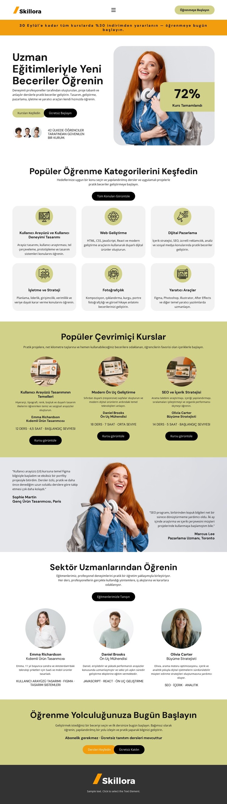 Çevrimiçi Öğrenme Rehberi CSS Şablonu