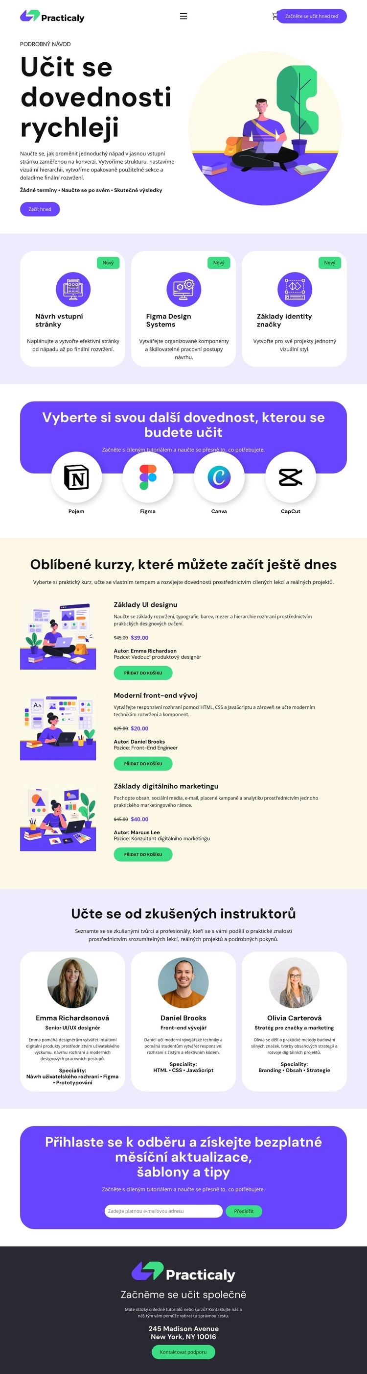 Online kurz vzdělávání Šablona