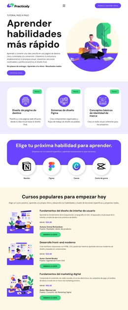 Tutorial de educación en línea Plantillas HTML