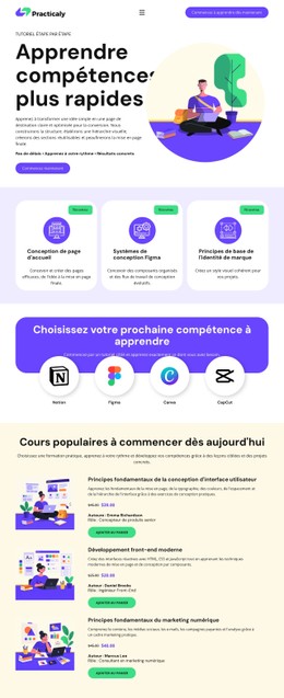Tutoriel d'éducation en ligne Modèles CSS