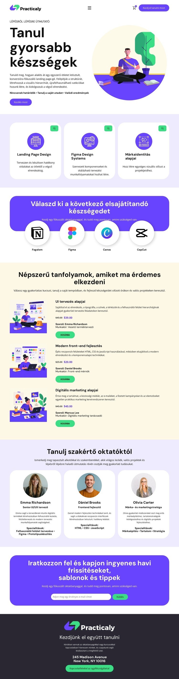 Online oktatási oktatóanyag Sablon