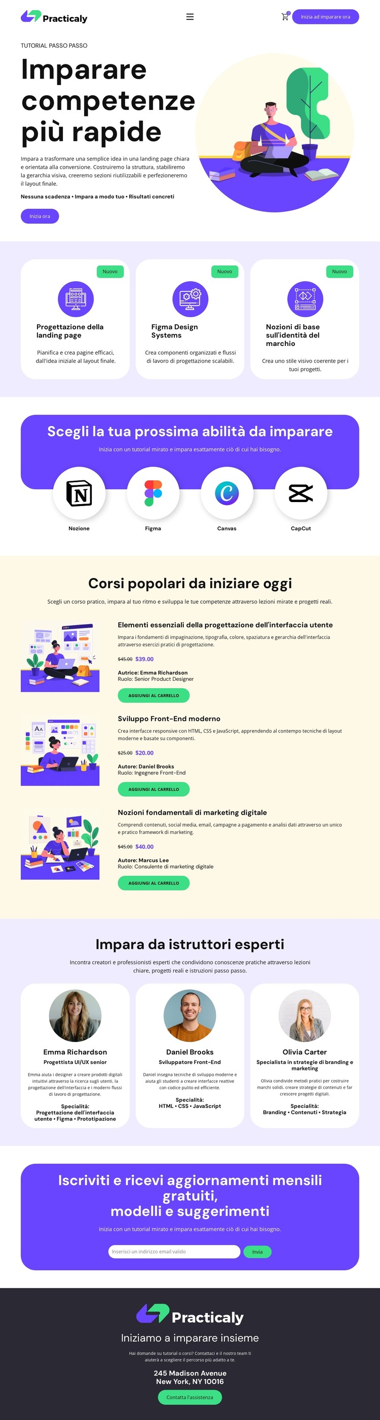 Tutorial di formazione online Modello CSS