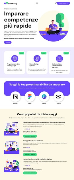 Tutorial di formazione online Modelli HTML