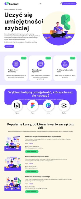 Samouczek edukacji online Szablony HTML