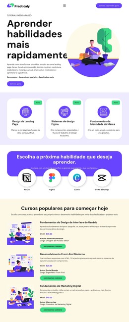 Tutorial de Educação Online Modelos HTML