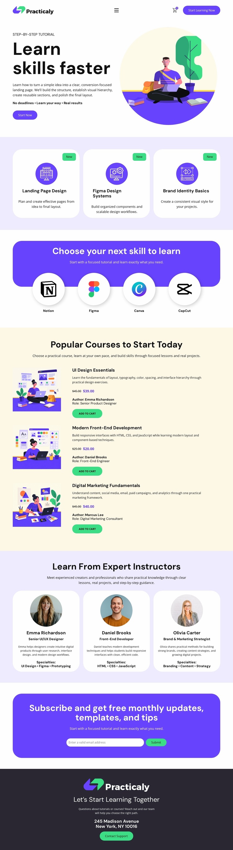 Online Education Tutorial Website Template