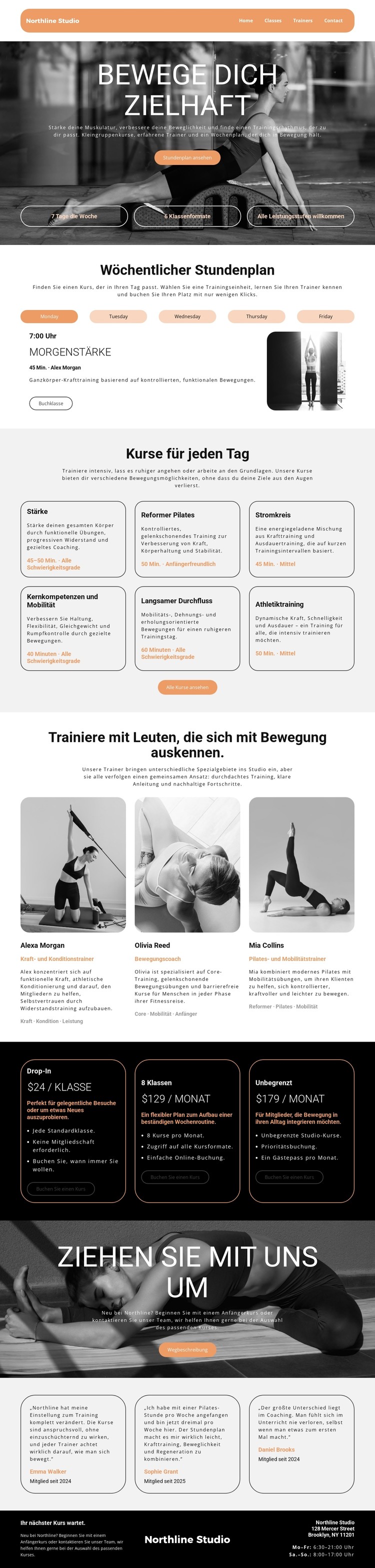 Wöchentlicher Stundenplan CSS-Vorlage