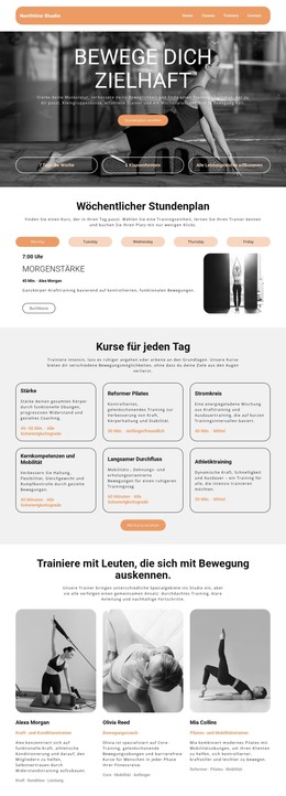 Wöchentlicher Stundenplan HTML-Vorlagen