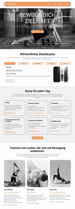 Wöchentlicher Stundenplan – Kostenlose Seitenersteller-Templates