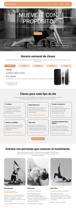 Horario semanal de clases Plantillas HTML