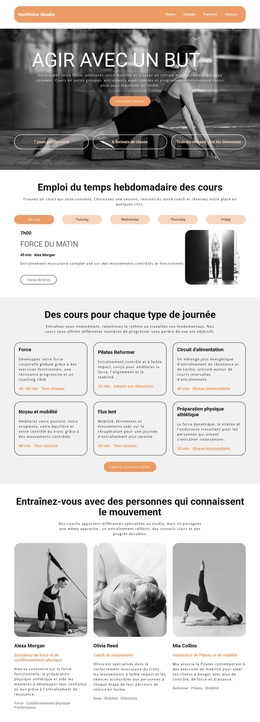 Emploi du temps hebdomadaire des cours Thèmes WordPress