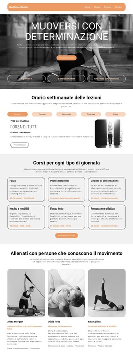Orario settimanale delle lezioni Modelli di siti web