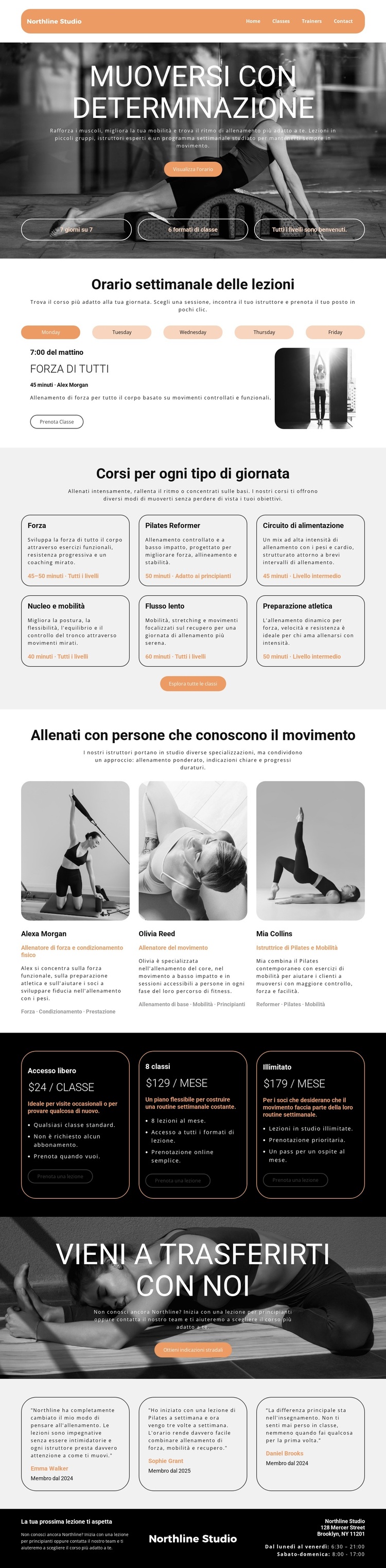 Orario settimanale delle lezioni Tema WordPress