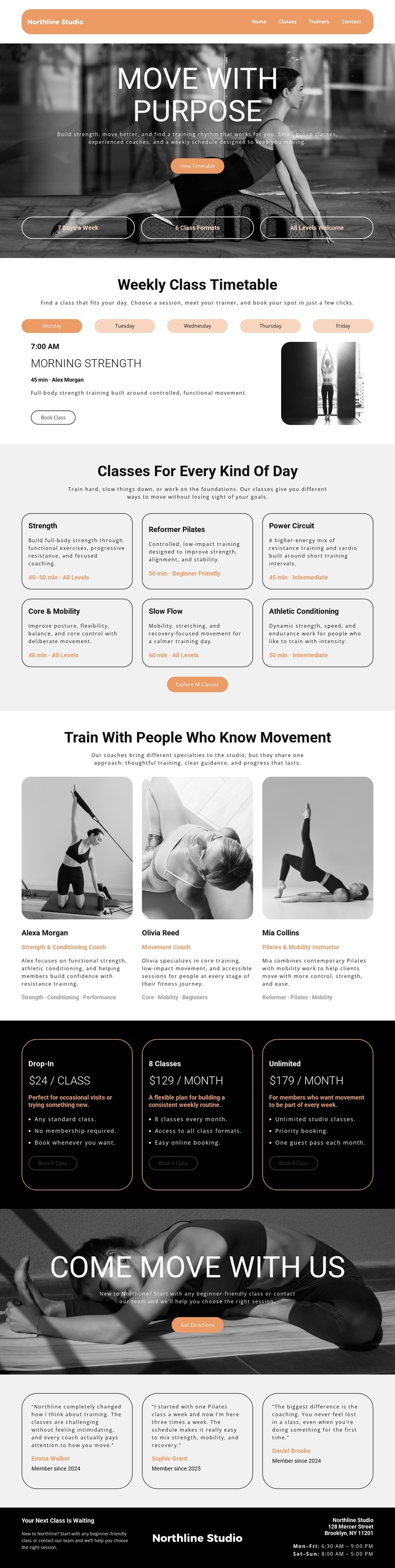 Weekly Class Timetable Joomla Template