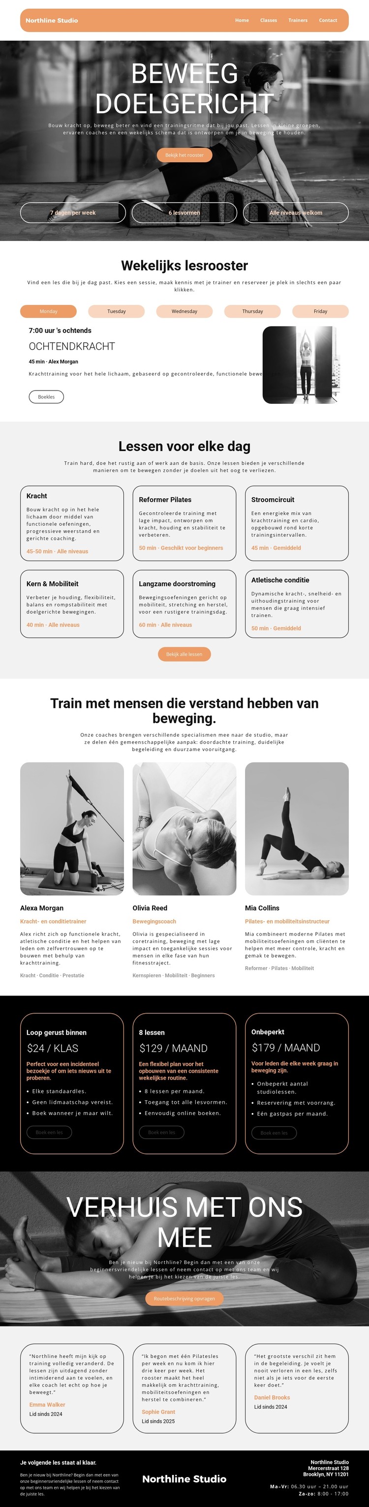 Wekelijks lesrooster CSS-sjabloon