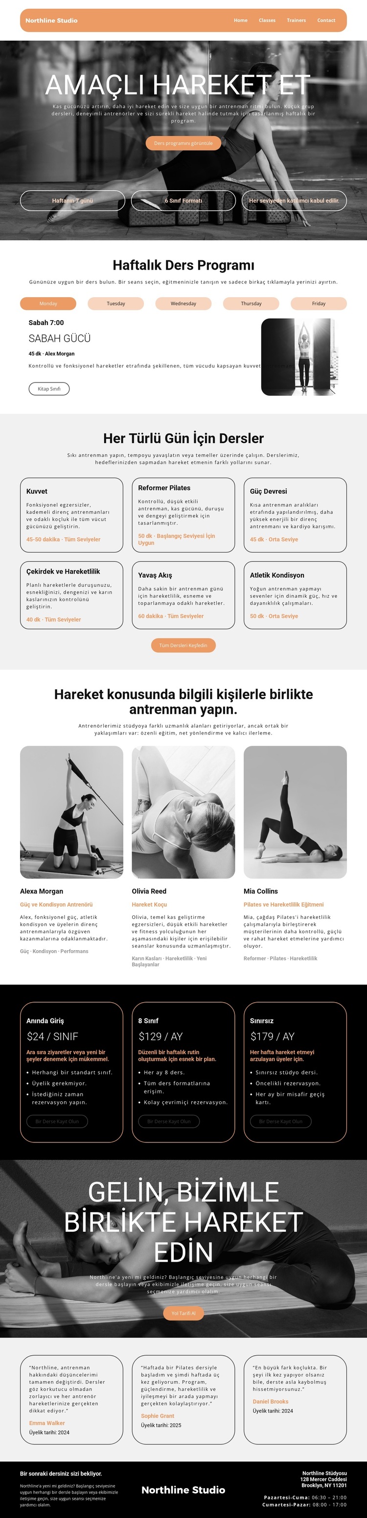 Haftalık Ders Programı Web Sitesi Şablonu