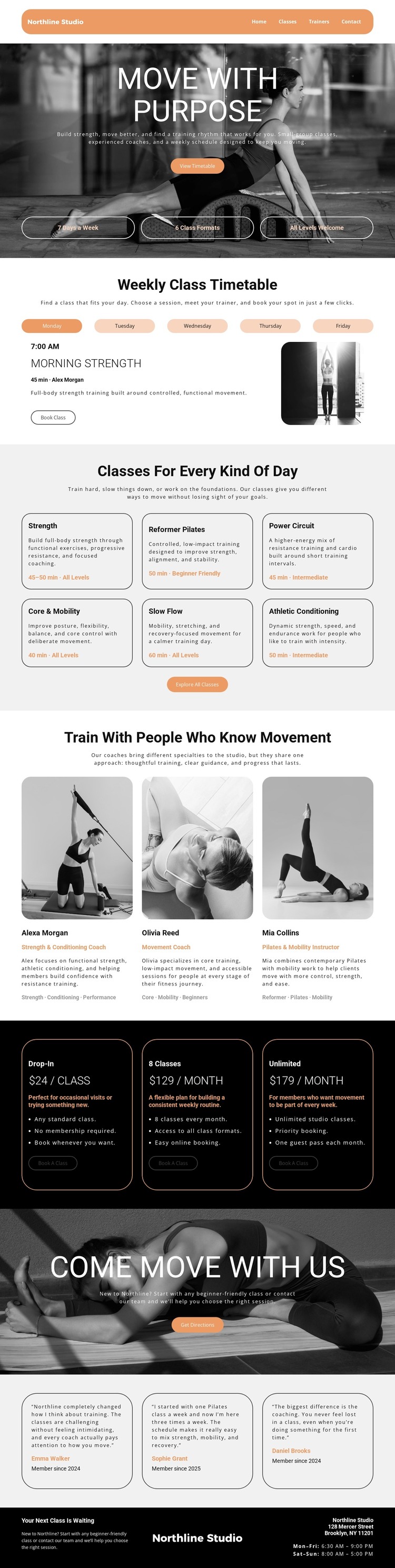 Weekly Class Timetable WordPress Theme