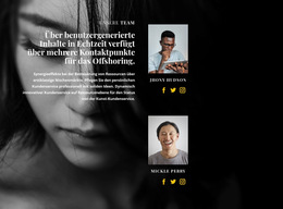 Über Unsere Gründer – Fertiges Website-Design