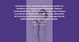 Wahre Geschäftsgeschichte - Mobile Zielseite