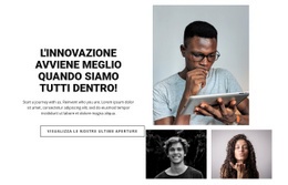 Il Nostro Team Innovativo - Modello HTML5 Multiuso Creativo