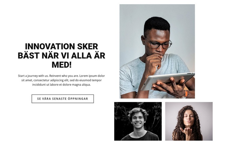 Vårt innovativa team CSS -mall