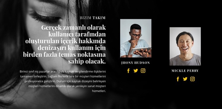 Kurucularımız hakkında Web Sitesi Oluşturucu Şablonları