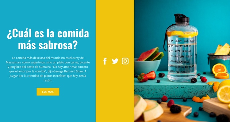 Agua saludable con limón Creador de sitios web HTML