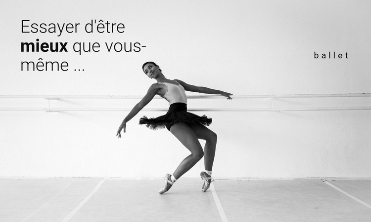 Cours de danse Maquette de site Web