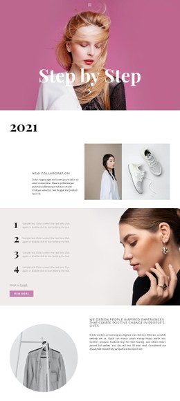 Step by step to style - CSS Template by Nicepage