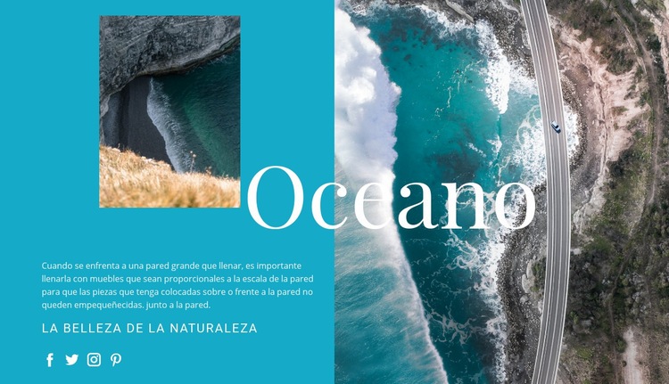 Viaje de aventura por el océano Maqueta de sitio web