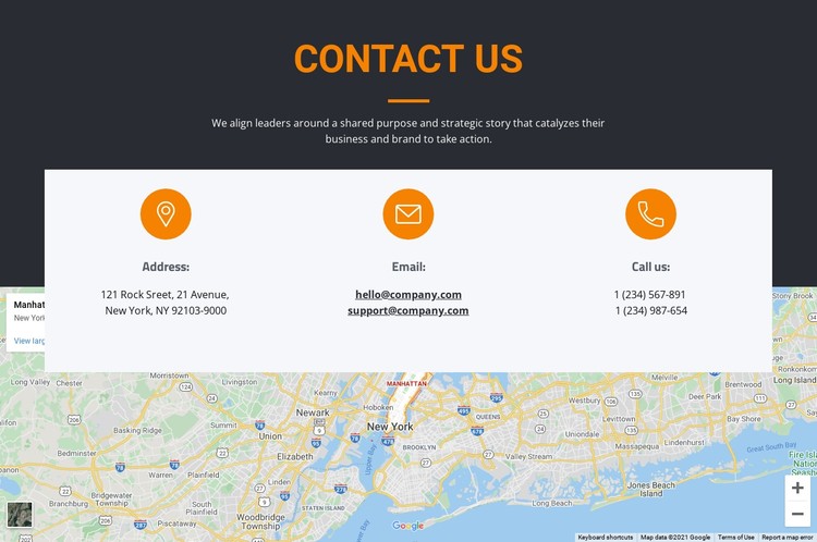 Address and email CSS Template