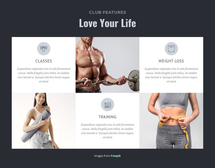 Benefits of exercising in a gym CSS Template