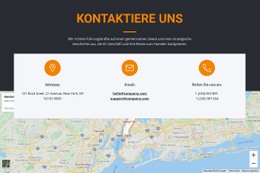 Adresse Und E-Mail – Webseiten-Mockup-Vorlage