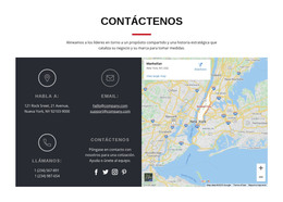Bloque De Contactos Con Mapa Agencia Creativa