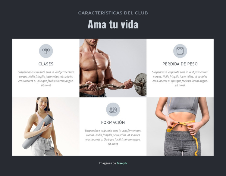 Beneficios de hacer ejercicio en un gimnasio Plantilla HTML