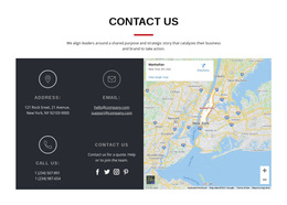 Contact Block With Map Business Template