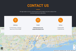 Address And Email - Responsive HTML5 Template