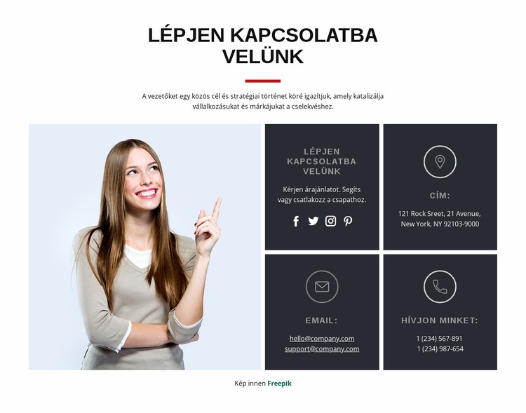 Indítson velünk egy projektet HTML Sablon