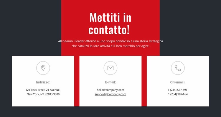 Possiamo aiutarti a raggiungere i tuoi obiettivi Costruttore di siti web HTML