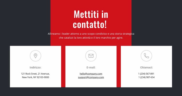 Possiamo aiutarti a raggiungere i tuoi obiettivi Modello HTML5