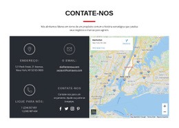 Construtor De Sites Pronto Para Usar Para Bloco De Contato Com Mapa