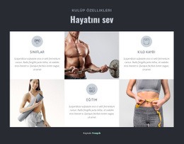 Spor Salonunda Egzersiz Yapmanın Faydaları Için Özel HTML5 Şablonu